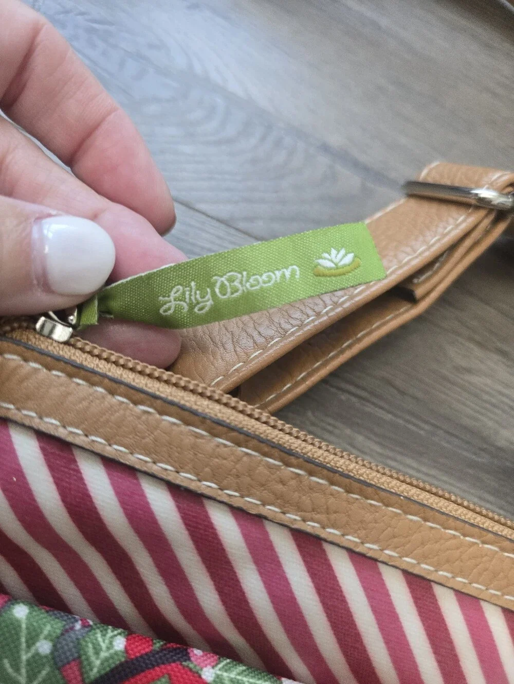 Lily Bloom Christmas Front Pocket Crossbody Bag Holiday Festive